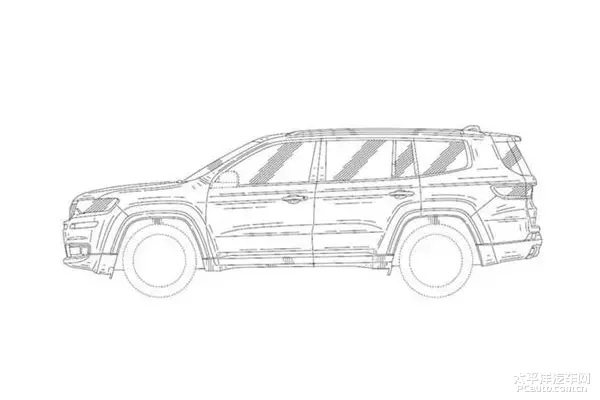 Jeep全新7座SUV專利圖曝光 或?yàn)樵茍D概念車量產(chǎn)車型